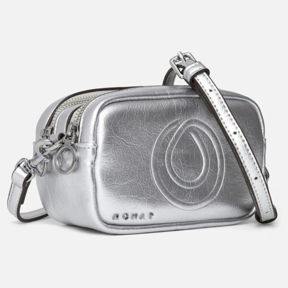 NEW Monet Shimmering Silver Crossbody Bag W- Dust cloth& Box  Beautiful !! - Picture 1 of 15